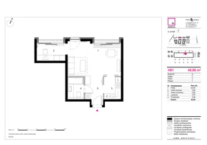1 pokój, mieszkanie 40,68 m², piętro 5, oferta nr H61, 19. Dzielnica V etap, Warszawa, Wola, Czyste, ul. Kolejowa/Przyokopowa