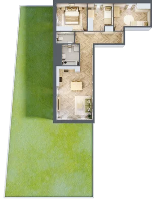 4 pokoje, mieszkanie 72,99 m², parter, oferta nr M5, Nova Tymotkowa, Kraków, Dębniki, Ruczaj, ul. Tymotkowa / Kolista