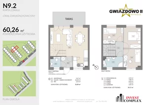 4 pokoje, mieszkanie 60,35 m², parter, oferta nr N9.2, Osiedle Gwiazdowo II, Kostrzyn, Gwiazdowo, ul. Półwiejska