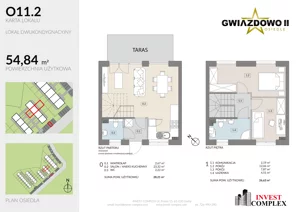 3 pokoje, mieszkanie 54,95 m², parter, oferta nr O11.2, Osiedle Gwiazdowo II, Kostrzyn, Gwiazdowo, ul. Półwiejska