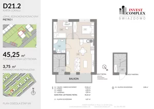 3 pokoje, mieszkanie 49,00 m², parter, oferta nr D21/2, Osiedle Gwiazdowo, Kostrzyn, Gwiazdowo, ul. Półwiejska