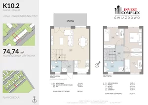 4 pokoje, mieszkanie 74,44 m², parter, oferta nr K10/2, Osiedle Gwiazdowo, Kostrzyn, Gwiazdowo, ul. Półwiejska