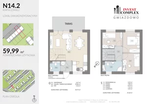 4 pokoje, mieszkanie 59,99 m², parter, oferta nr N14/2, Osiedle Gwiazdowo, Kostrzyn, Gwiazdowo, ul. Półwiejska