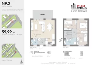 4 pokoje, mieszkanie 59,99 m², parter, oferta nr N9/2 , Osiedle Gwiazdowo, Kostrzyn, Gwiazdowo, ul. Półwiejska