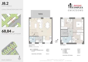 4 pokoje, mieszkanie 68,47 m², parter, oferta nr J8/2, Osiedle Gwiazdowo, Kostrzyn, Gwiazdowo, ul. Półwiejska