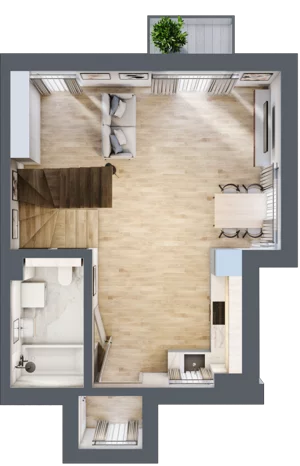 3 pokoje, apartament 60,91 m², piętro 1, oferta nr GDYNIA.M4, Porto Mare, Mechelinki, ul. Zatokowa