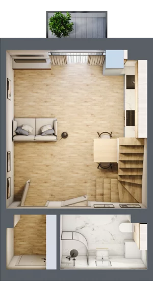 2 pokoje, apartament 47,82 m², piętro 1, oferta nr JANTAR.M3, Porto Mare, Mechelinki, ul. Zatokowa