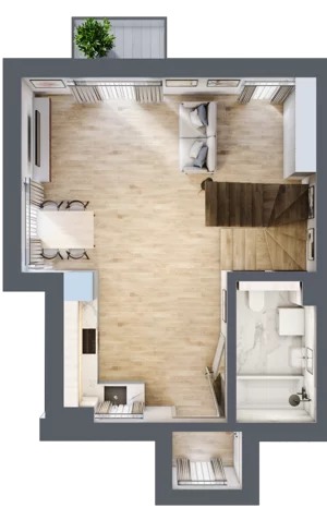 3 pokoje, apartament 60,91 m², piętro 1, oferta nr MECHELINKI.M2, Porto Mare, Mechelinki, ul. Zatokowa