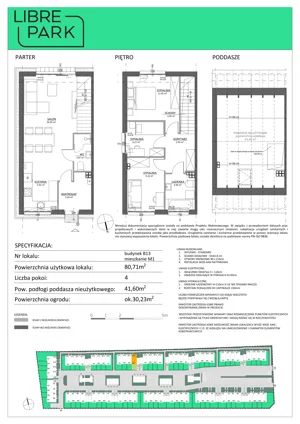 Dom 80,71 m², oferta nr B13/M1, Libre Park - etap II, Kosakowo, ul. Pistacjowa 5