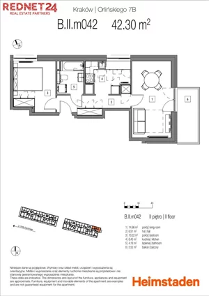 Mieszkanie dwupokojowe 42,20 m², Kraków, Czyżyny, Sprzedaż