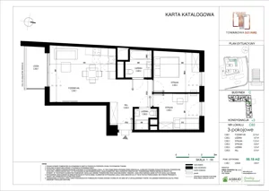 3 pokoje, apartament 57,97 m², piętro 2, oferta nr C.083, Towarowa Square, Warszawa, Wola, Czyste, ul. Towarowa