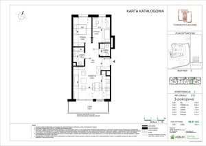 3 pokoje, apartament 66,43 m², piętro 1, oferta nr E.053, Towarowa Square, Warszawa, Wola, Czyste, ul. Towarowa