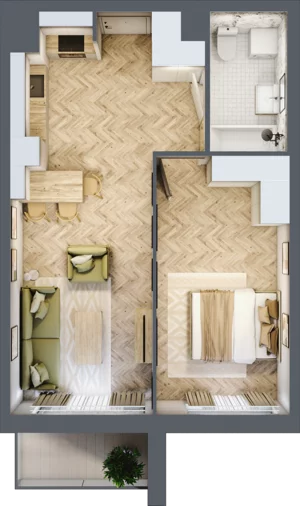 5 pokoi, mieszkanie 88,19 m², piętro 6, oferta nr 06.K2.01, Langiewicza 37, Rzeszów, Śródmieście, ul. Langiewicza 37