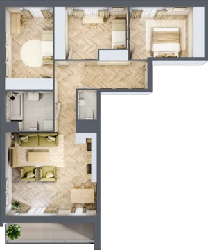 4 pokoje, mieszkanie 78,79 m², piętro 10, oferta nr 10.K2.09, Langiewicza 37, Rzeszów, Śródmieście, ul. Langiewicza 37