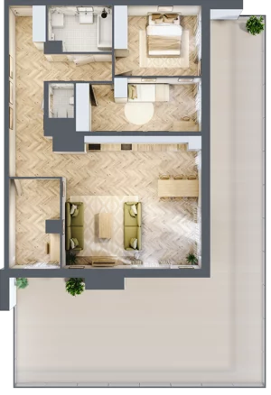 4 pokoje, mieszkanie 99,11 m², piętro 11, oferta nr 11.K2.05, Langiewicza 37, Rzeszów, Śródmieście, ul. Langiewicza 37