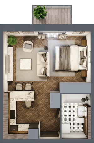 1 pokój, mieszkanie 31,98 m², piętro 3, oferta nr 38, Osiedle Bulwar, Bartąg, ul. Bartąska