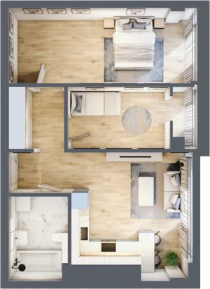 3 pokoje, apartament 63,27 m², piętro 14, oferta nr N90, Olszynki Park, Rzeszów, Śródmieście, ul. Szopena