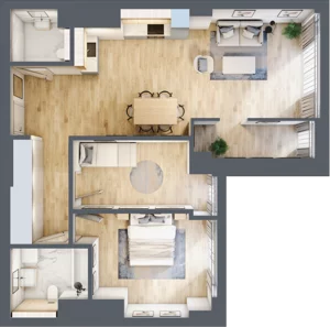 3 pokoje, apartament 76,86 m², piętro 12, oferta nr W62, Olszynki Park, Rzeszów, Śródmieście, ul. Szopena