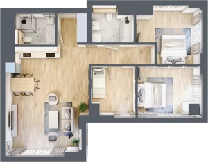 4 pokoje, apartament 81,88 m², piętro 17, oferta nr W98, Olszynki Park, Rzeszów, Śródmieście, ul. Szopena