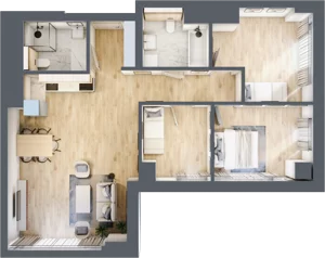 4 pokoje, apartament 82,81 m², piętro 20, oferta nr W117, Olszynki Park, Rzeszów, Śródmieście, ul. Szopena