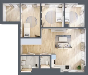4 pokoje, apartament 78,67 m², piętro 23, oferta nr W135, Olszynki Park, Rzeszów, Śródmieście, ul. Szopena