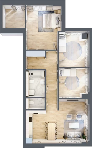 4 pokoje, apartament 91,85 m², piętro 29, oferta nr W166, Olszynki Park, Rzeszów, Śródmieście, ul. Szopena