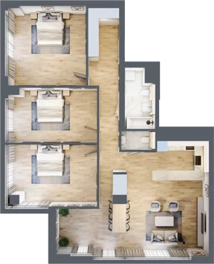 4 pokoje, apartament 130,22 m², piętro 29, oferta nr W168, Olszynki Park, Rzeszów, Śródmieście, ul. Szopena