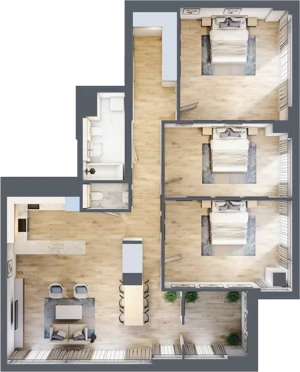4 pokoje, apartament 133,33 m², piętro 30, oferta nr W171, Olszynki Park, Rzeszów, Śródmieście, ul. Szopena