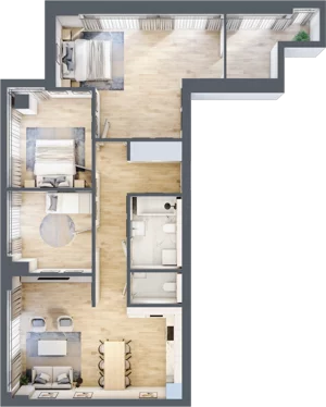 4 pokoje, apartament 100,63 m², piętro 30, oferta nr W173, Olszynki Park, Rzeszów, Śródmieście, ul. Szopena