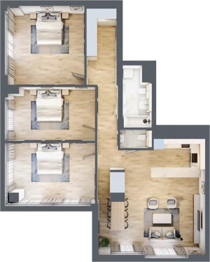 4 pokoje, apartament 120,49 m², piętro 31, oferta nr W176, Olszynki Park, Rzeszów, Śródmieście, ul. Szopena
