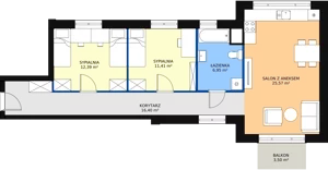 3 pokoje, mieszkanie 72,50 m², piętro 2, oferta nr B-2-19, Rezydencja Góra Kalwaria, Góra Kalwaria, Moczydłów, ul. Długa