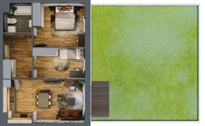 3 pokoje, mieszkanie 57,20 m², parter, oferta nr 0/3, Rezydencja Góra Kalwaria Budynek D, Góra Kalwaria, Moczydłów, ul. Długa