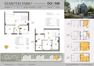 5 pokoi, mieszkanie 101,00 m², piętro 1, oferta nr 1A-M2, Szarotki Park, Kraków, Prądnik Biały, Bronowice Wielkie, ul. Szarotki 27