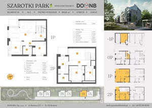 5 pokoi, mieszkanie 100,61 m², piętro 1, oferta nr 1B-M2, Szarotki Park, Kraków, Prądnik Biały, Bronowice Wielkie, ul. Szarotki 27