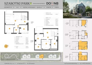 5 pokoi, mieszkanie 101,00 m², piętro 1, oferta nr 2A-M2, Szarotki Park, Kraków, Prądnik Biały, Bronowice Wielkie, ul. Szarotki 27