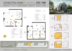 5 pokoi, mieszkanie 100,61 m², piętro 1, oferta nr 2B-M2, Szarotki Park, Kraków, Prądnik Biały, Bronowice Wielkie, ul. Szarotki 27