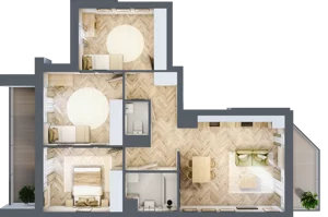 4 pokoje, mieszkanie 72,64 m², piętro 2, oferta nr M137, Nałęczowska - etap II, Lublin, Szerokie, ul. Nałęczowska 67