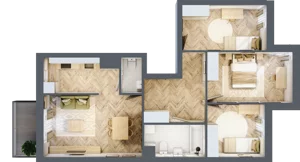 4 pokoje, mieszkanie 73,65 m², parter, oferta nr M148, Nałęczowska - etap II, Lublin, Szerokie, ul. Nałęczowska 67