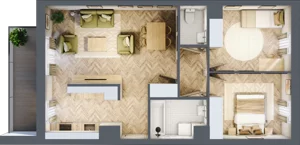 3 pokoje, mieszkanie 62,10 m², piętro 7, oferta nr M170, Nałęczowska - etap II, Lublin, Szerokie, ul. Nałęczowska 67