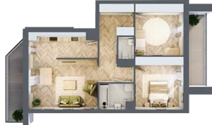 3 pokoje, mieszkanie 69,12 m², piętro 3, oferta nr M138, Nałęczowska - etap II, Lublin, Szerokie, ul. Nałęczowska 67