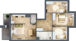 4 pokoje, mieszkanie 73,65 m², piętro 2, oferta nr M153, Nałęczowska - etap II, Lublin, Szerokie, ul. Nałęczowska 67