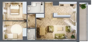 3 pokoje, mieszkanie 64,03 m², piętro 4, oferta nr M124, Nałęczowska - etap II, Lublin, Szerokie, ul. Nałęczowska 67