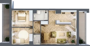 3 pokoje, mieszkanie 64,03 m², piętro 2, oferta nr M118, Nałęczowska - etap II, Lublin, Szerokie, ul. Nałęczowska 67
