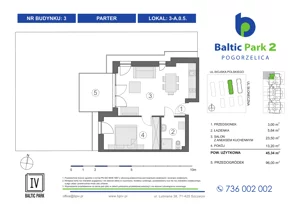 2 pokoje, apartament inwestycyjny 96,00 m², parter, oferta nr 3-A.0.5, Baltic Park 2 - Etap III, Pogorzelica, ul. Wojska Polskiego