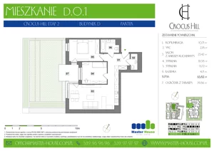 3 pokoje, mieszkanie 65,04 m², piętro 2, oferta nr B.2.9, Crocus Hill, Szczecin, Śródmieście, Śródmieście Północ, ul. Jerzego Janosika 2, 2A, 3, 3A