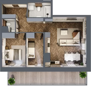 3 pokoje, apartament 62,80 m², piętro 5, oferta nr 40, Kopalniana 1, Katowice, Bogucice, ul. Kopalniana 1