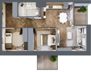 3 pokoje, apartament 54,05 m², piętro 1, oferta nr 11, Kopalniana 1, Katowice, Bogucice, ul. Kopalniana 1