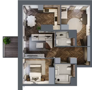 3 pokoje, apartament 59,65 m², piętro 6, oferta nr 48, Kopalniana 1, Katowice, Bogucice, ul. Kopalniana 1