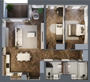 3 pokoje, apartament 74,11 m², piętro 1, oferta nr 10, Kopalniana 1, Katowice, Bogucice, ul. Kopalniana 1
