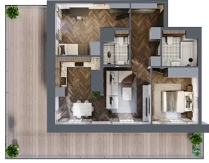 3 pokoje, apartament 59,66 m², piętro 5, oferta nr 41, Kopalniana 1, Katowice, Bogucice, ul. Kopalniana 1